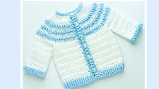 Crochet Baby Cardigan Sweater or Jacket for boys and girls in various sizes Crochet for Baby