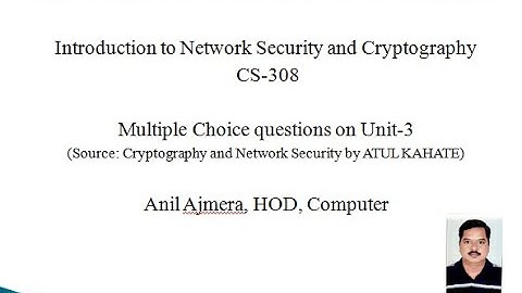 CS-308:Cryptography and network security