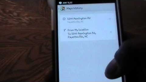 Clear Google maps History on Samsung Galaxy S4