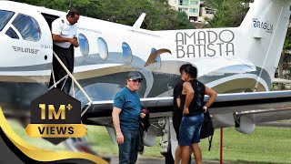 Avião com o Amado Batista e sua Banda Chega em Cachoeiro de Itapemirim-ES