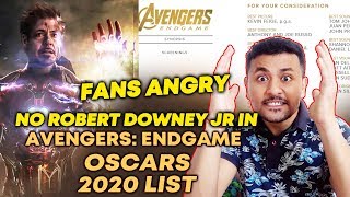 FANS Angry As Robert Downey Jr NOT In Avengers: Endgame Oscars 2020 List
