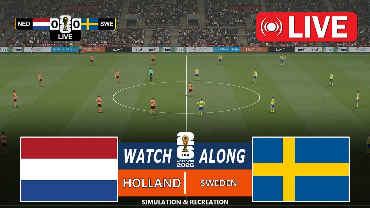 Netherlands vs Sweden | World Cup 2026 | Full Match Streaming | Video - Game Simulation