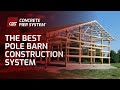 The Best Pole Barn Construction System | Concrete Pier System | Pole Barn Construction