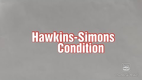 Hawkins-Simons condition