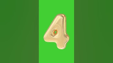 Nine to Zero Golden Numbers Countdown  with Voice Over | GREEN SCREEN   #countdown10seconds  #3d