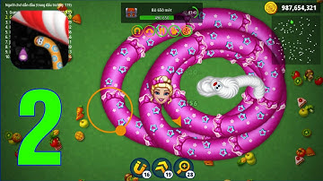 Worms Zone - Gameplay Walkthrough Part 2 - top in 3 minutes(iOS, Android)