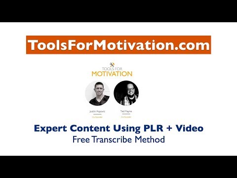 Create Expert Content Using PLR + Video (Free Transcribe Method)