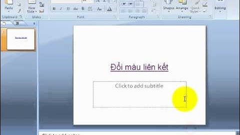 Đổi màu liên kết (Hyperlink) trong Powerpoint 2007