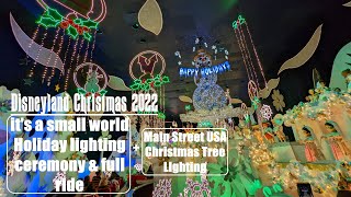 2022 It's a Small World Holiday (+ Main Street Christmas Tree) Lighting Ceremony and Full Ride (4K)