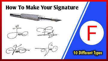 How to make a good signature of your name || F letter signature style