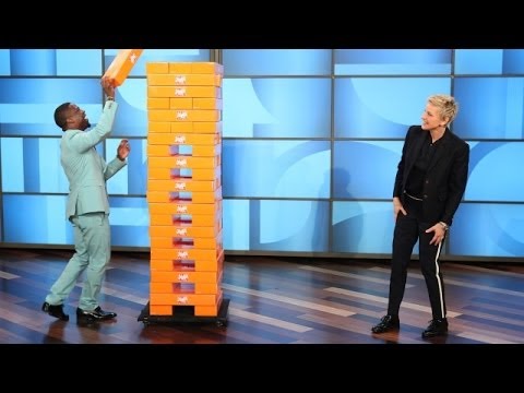 Kevin Hart and Ellen Play Jenga