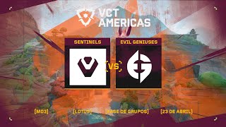 Sentinels x Evil Geniuses (Mapa 1: Lotus) | VCT Americas