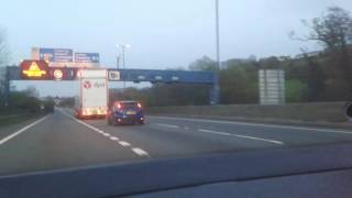 Red Cross On Motorway Just Carry On