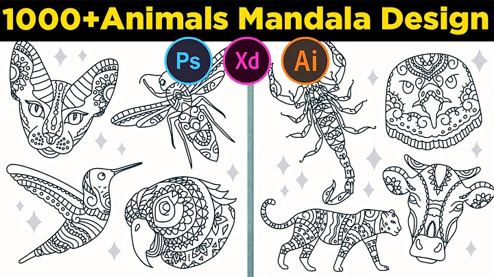 Animals Mandala Design For Illustrator And Photoshop |Sheri Sk| |Photoshop Tutorial|