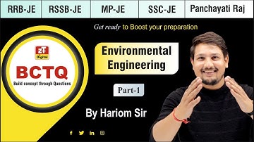 BCTQ Series | Environmental Engineering-1 | Practice Quiz I RSSB I RRB I SSC I MP-JE I By Hariom sir