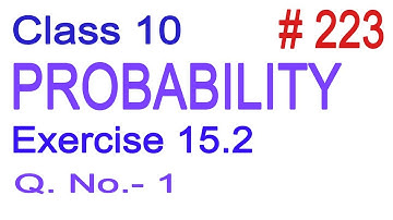 Class 10 | NCERT Maths | Chapter 15 - Probability | Exercise 15.2 Que. No. 1 | Hindi Solution