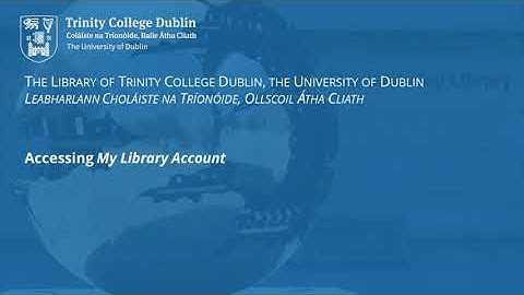 Accessing My Library Account