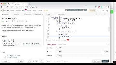 Leetcode - 905. Sort Array By Parity - Java