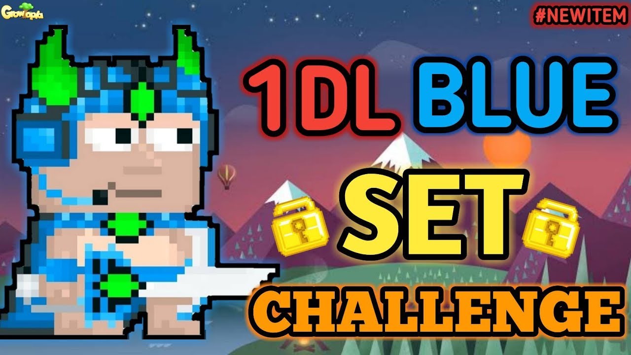 1 DL BLUE SET CHALLENGE (NEW SET) | Growtopia - Set Challenge #29 - YouTube