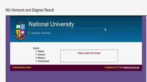 How To Get National University Honours All Result nu.edu.bd