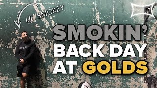 SMOKIN' BACK DAY AT GOLDS GYM VENICE - Lil' Smokey's First Time at Golds
