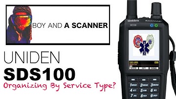 Uniden SDS100 Programming and Organizing by Service Type