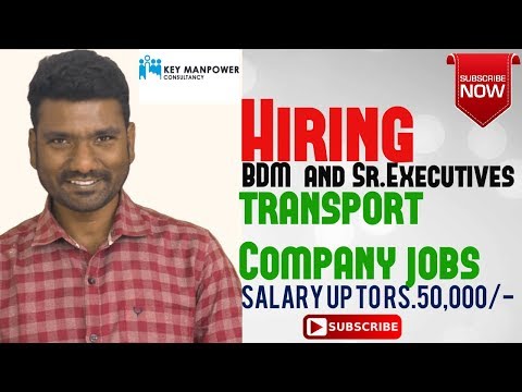 BDM- Sr. Executives - Transport Company Jobs | Jobs TV | Key Manpower | Balu Bevara