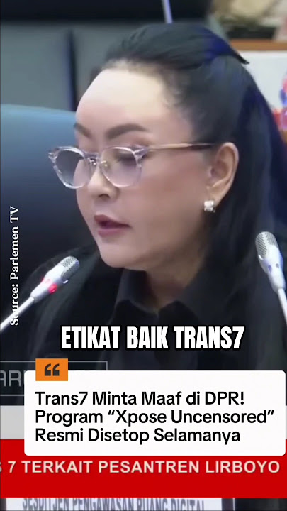 Apology from Trans7's CEO, Atiek Nur Wahyuni ​​#trans7 #lirboyo #ponpes #kyai #shorts