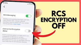 How to Turn Off RCS Messaging Encryption on iPhone