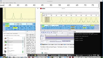 QUISK SDR on Windows 10 for CW COPY PRACTICE  listening to YouTube videos with multiple CW signals