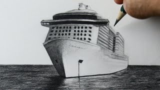 Como desenhar um Navio Cruzeiro - PASSO A PASSO - narrado