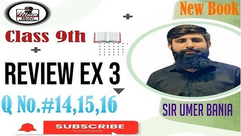 Class 9th math || Review Exercise 3 || Question no 14, 15,16 || Chapter 3 || Sets & function || PCTB