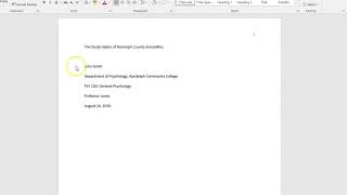 Formatting Your Paper Apa Style 7th Edition Research Guides At Randolph Community College