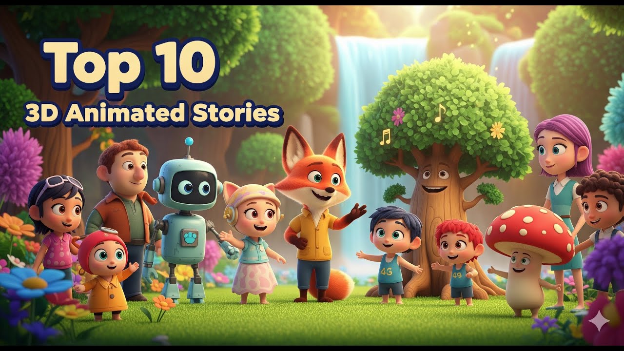 Top 10 Stories for Kids | 3D Animated Stories #moralstories - YouTube