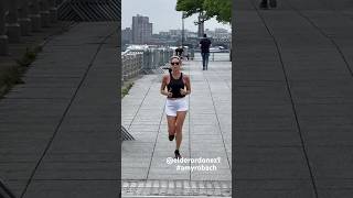 Amy Robach  was seen going on a solo run in New York City this morning wearing a black tank top