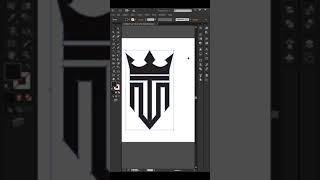 Easy! Make a Golden Crown Mask Letter MT Logo | Adobe Illustrator Tutorials screenshot 1