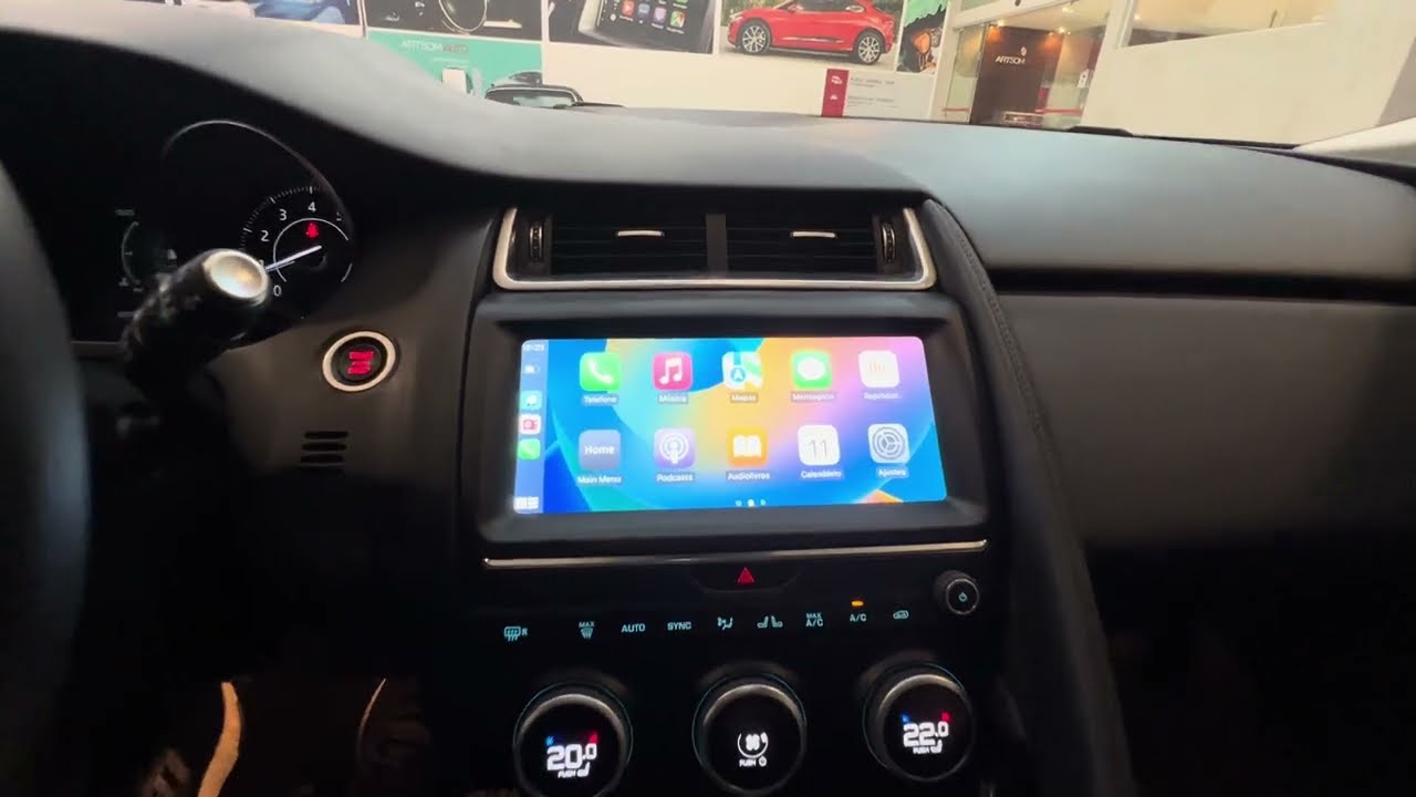 Jaguar E Pace 2019/2020 - Instalaçã0 CarPlay e Android Auto conexão sem fio - ArtsomAuto