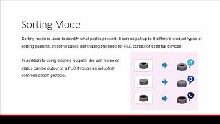 Tools | Sorting Mode | KEYENCE IV3 Vision Sensor Support