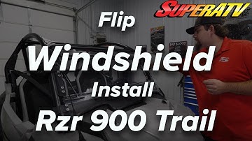 Polaris RZR Trail S 900 Scratch-Resistant Flip Windshield Install | SuperATV