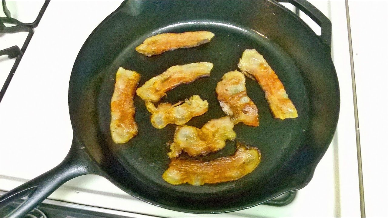 Cast Iron Skillet Fried Bacon YouTube