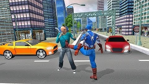 Flying Robot Captain Superhero Rescue Game | Captain America City Fight | Android GamePlay | Part -2