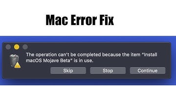 The Operation Can’t Be Completed On Mac Fix