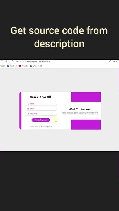 login from in html and css source code | html css sign in from - YouTube