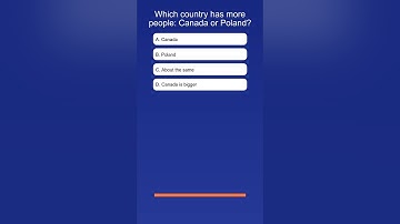 Canada vs Poland Population Geography Surprise Quiz
