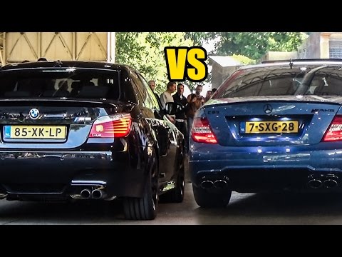 BMW M5 E60 V10 VS Mercedes-Benz C63 AMG - DRAG RACE!