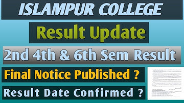 Islampur College 2nd 4th 6th Sem Exam Result Update 2022 || Even Sem Exam Result Publish Date |