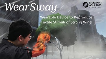 [SIGGRAPH Asia 2023 E-tech] WearSway: Wearable Device to Reproduce Tactile Stimuli of Strong Wind