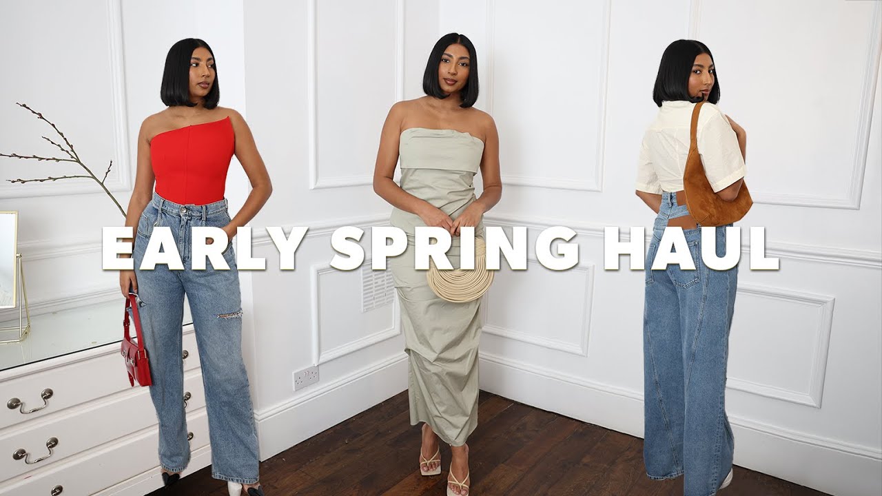 SPRING TRY-ON HAUL  Zara, Loewe, Chanel, H&M + more 