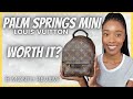 LOUIS VUITTON PALM SPRINGS MINI REVIEW  |  PROS & CONS , WEAR & TEAR , HOW TO STYLE