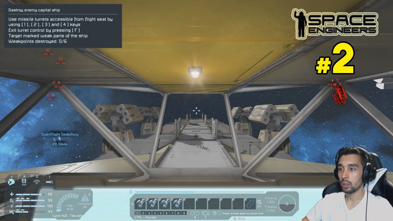 SPACE ENGINEERS #2 NUESTRA NAVE DE COMBATE | GAMEPLAY ESPAÑOL - YouTube